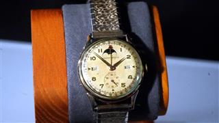 Kingston Datofix Triple Calendar Moonphase Record 107C Swiss Watch Serviced